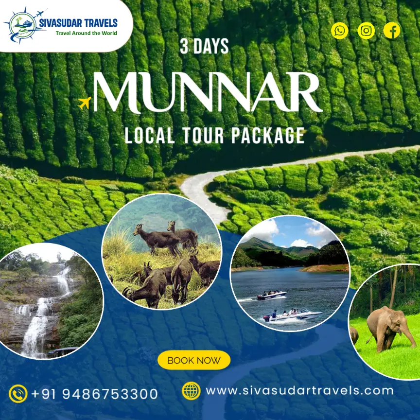 3 Days Munnar Local Tour Package
